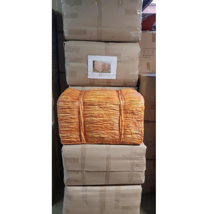 Straw Bale – Strobaal 72 x 43 x 42 cm - Polyester, Verzamelen, Beelden en Beeldjes, Nieuw, Ophalen