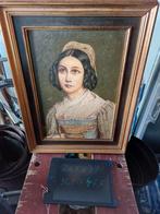 Olieverfschilderij met kader, Antiek en Kunst, Ophalen