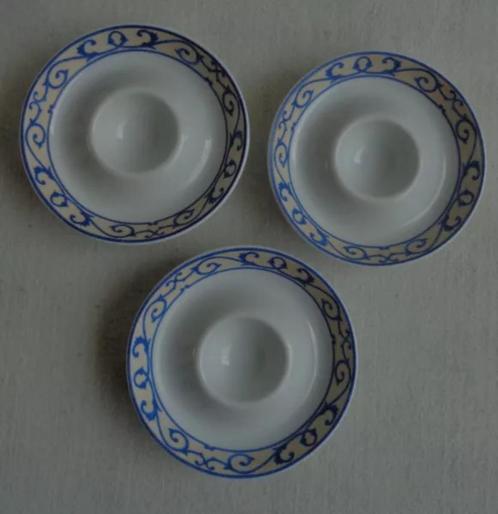 ART + DESIGN VERSAILLES CLAY OF LIMOGES 3x eierdop 11cm set, Huis en Inrichting, Keuken | Servies, Zo goed als nieuw, Verzenden
