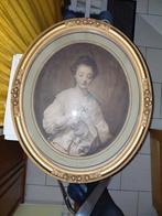 Cadre ovale ancien, Enlèvement