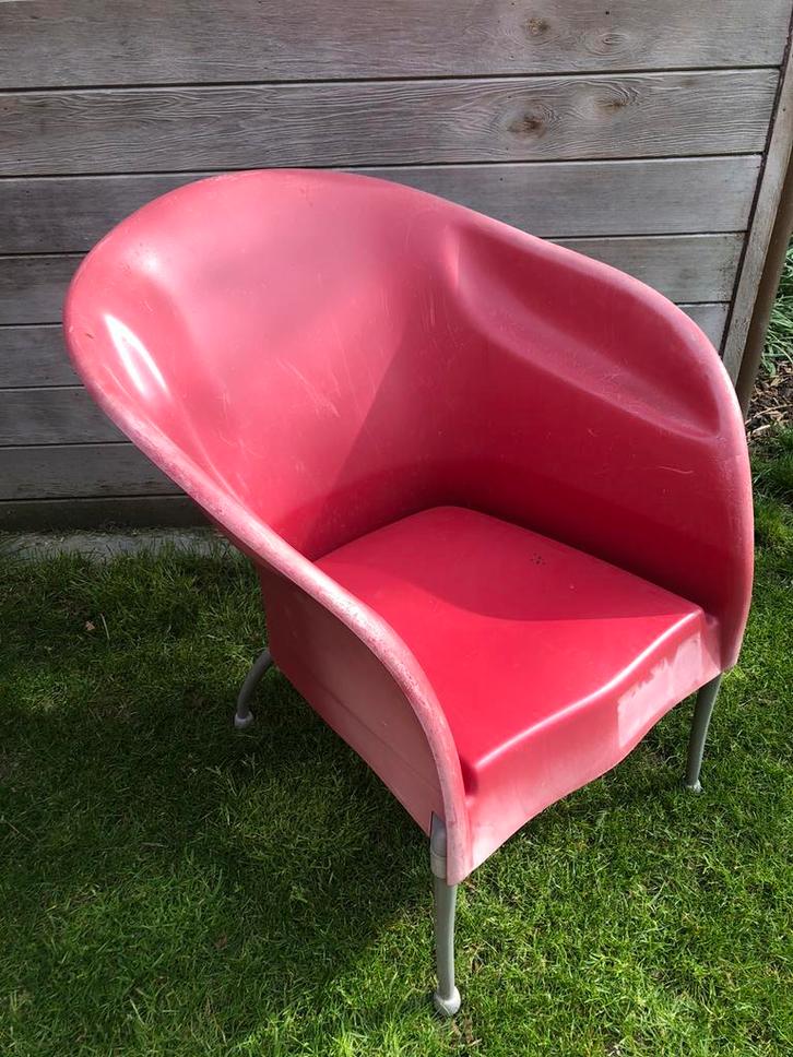 2 fauteuils in kunststof, Huis en Inrichting, Fauteuils, Gebruikt, Kunststof, 50 tot 75 cm, Minder dan 75 cm, Ophalen of Verzenden