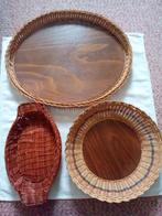 Rieten manden/schalen - set van 4, Ophalen of Verzenden, Gebruikt, Overige materialen, Kom(men)