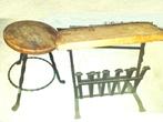 Set stoelen, stalen trapladder, tijdschriftentafel, Antiek en Kunst, Ophalen of Verzenden