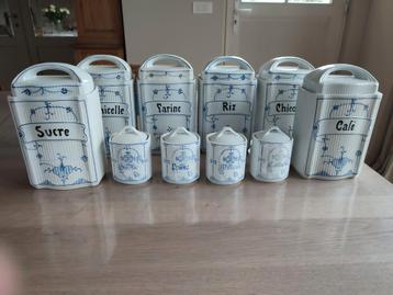 Set  delft blauwe keuken potten, Antiek en Kunst, Ophalen