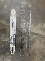 Stihl 45cm zaagblad + 2x kettingen, Ophalen, Gebruikt
