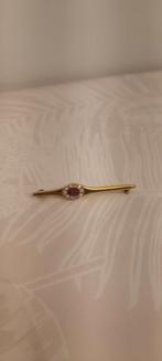 Prachtige antieke broche van 925 robijnrood verguld zilver, Handtassen en Accessoires, Broches, Ophalen of Verzenden, Zo goed als nieuw