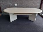 Ovale travertin salontafel in mooie staat, Ophalen of Verzenden
