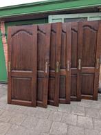 Auntieke Binnendeuren Massief Eik sloten scharnier, Doe-het-zelf en Bouw, Ophalen, Zo goed als nieuw, Glas, Binnendeur