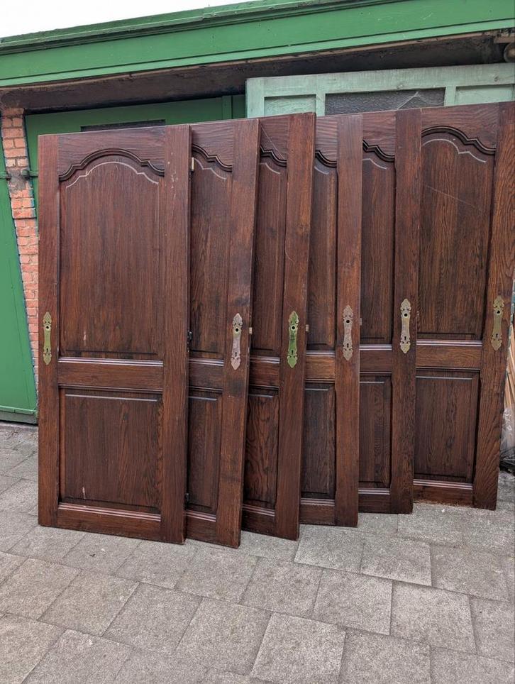 Auntieke Binnendeuren Massief Eik sloten scharnier, Doe-het-zelf en Bouw, Deuren en Vliegenramen, Zo goed als nieuw, Binnendeur