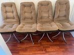 Vintage stoelen met chrome onderstel, Huis en Inrichting, Ophalen, Zo goed als nieuw, Twee