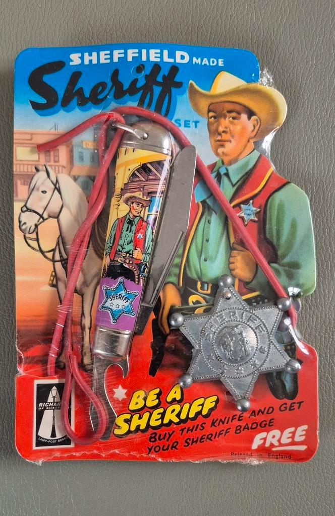 Vintage speelgoed Sheffield Sheriff set 60's, Verzamelen, Speelgoed, Zo goed als nieuw, Ophalen of Verzenden