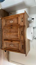Badkamertafel met spiegel, Ophalen, Gebruikt, 100 tot 150 cm, Minder dan 100 cm