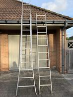 Ladders aluminium 290cm - 3x11 treden, Doe-het-zelf en Bouw, Ladders en Trappen, Ophalen, Gebruikt, Ladder, Opvouwbaar of Inschuifbaar