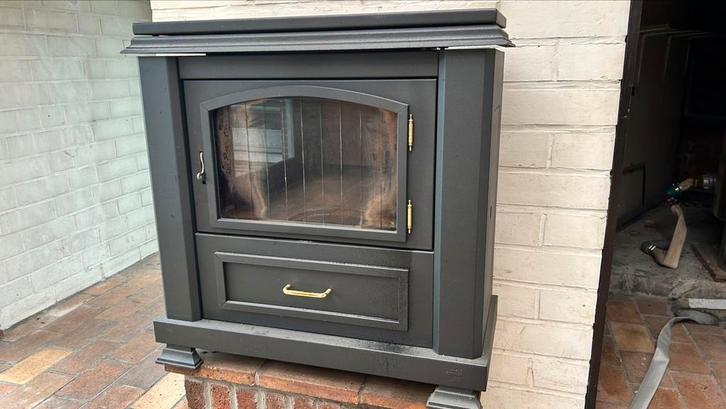 Wellstraler M800 Mazoutkachel – gietijzeren kachel, Huis en Inrichting, Kachels, Gebruikt, Ophalen