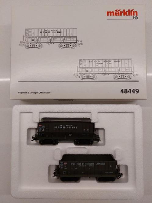 Marklin HO 48449 set 2 bulkgoedwagens, Hobby en Vrije tijd, Modeltreinen | H0, Nieuw, Wagon, Wisselstroom, Märklin, Ophalen of Verzenden