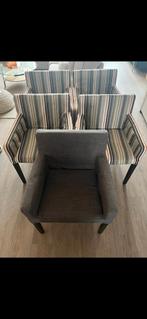 5 stoelen Ikea Nils - 1 grijs 4 kleurenpatroon, Vijf, Zes of meer stoelen, Modern, Gebruikt, Hout