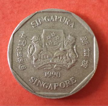Munt van 1 dollar - Singapore - 1990 beschikbaar voor biedingen