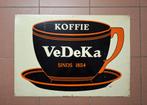 Blikken reclame bord 1954 Koffie VDK VEDEKA Gent, Verzamelen, Ophalen of Verzenden, Gebruikt, Reclamebord