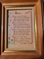 Kadertje met gedicht van Alice Nahon (handgeschreven &, Enlèvement ou Envoi