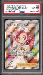 Pokemon Center Lady [Full Art] PSA 10 185/185 Vivid Voltage, Hobby en Vrije tijd, Verzamelkaartspellen | Pokémon, Verzenden, Zo goed als nieuw