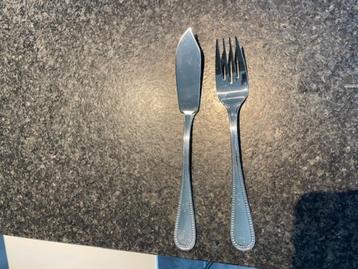 visbestek, Huis en Inrichting, Keuken | Bestek, Ophalen, Zo goed als nieuw, Los bestek, Inox of Chroom