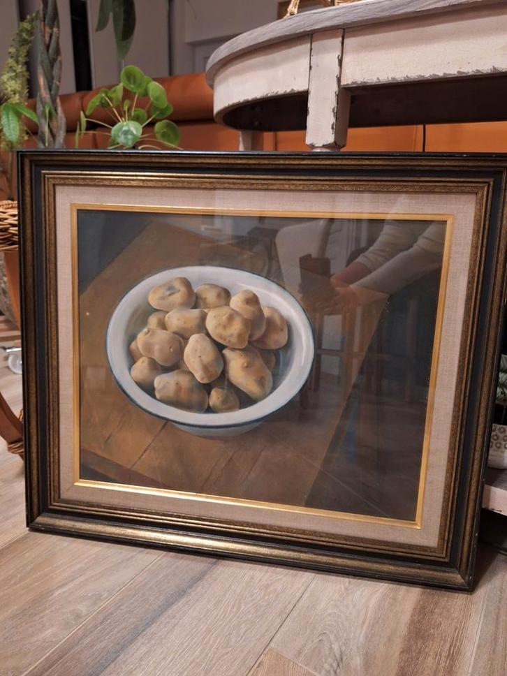Belle peinture - Nature morte de pommes de terre au pastel, Antiquités & Art, Art | Peinture | Classique, Enlèvement
