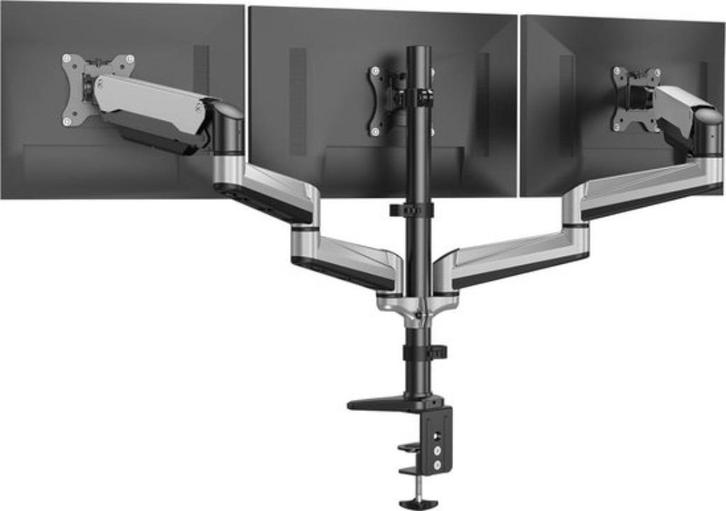 Support triple ecrans IT jusqu’a 32pouces, Computers en Software, Laptopstandaarden, Zo goed als nieuw, In diepte verstelbaar
