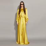 Satin designer kleed van OUD Paris, nooit gedragen. Maat XL, Kleding | Dames, Ophalen, Galajurk, Geel, Maat 46/48 (XL) of groter