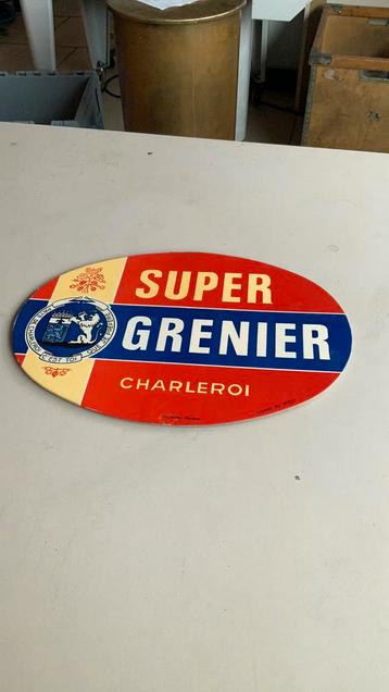 belle ancienne pancarte « Super Grenier » de Charleroi