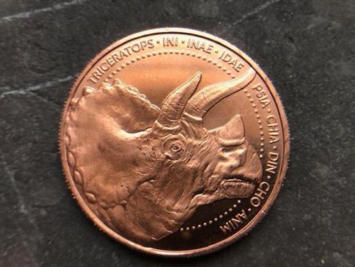 Lost World Collection - Triceratops - 1 oz copper, Postzegels en Munten, Edelmetalen en Baren, Koper, Ophalen of Verzenden