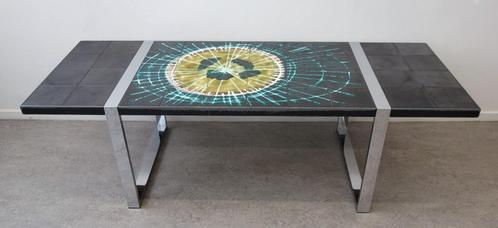Vintage salontafel Belarti tegeltafel Fat Lava Space Age, Huis en Inrichting, Tafels | Salontafels, Gebruikt, Ophalen