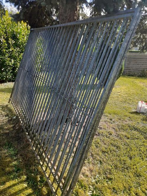 Chenil galvanisé en 10 panneaux., Jardin & Terrasse, Clôtures de jardin, Utilisé, Enlèvement