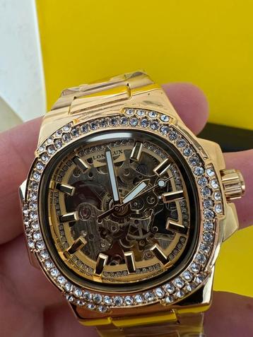 LONGLUX Men’s Gold  Automatic Mechanical Watch beschikbaar voor biedingen