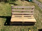 Lounge zetel van pallets (5 stuks), Gebruikt, Loungeset, Hout, Ophalen