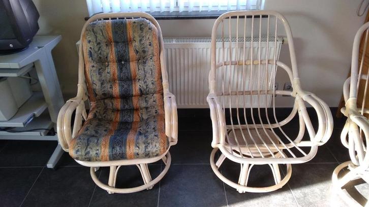 rotan zetel, Huis en Inrichting, Zetels | Zetels, Zo goed als nieuw, Eenpersoons, Riet of Rotan, Stof, Ophalen