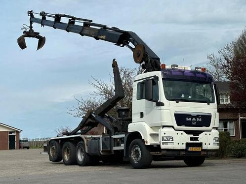 MAN TGS 35.400 8X4 !TRIPLE! 24tm KRAAN/HAAKARM!RADIO REMOTE!, Auto's, Vrachtwagens, Bedrijf, Achteruitrijcamera, Airconditioning