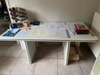 Witte bureautafel, Huis en Inrichting, Bureaus, Ophalen, Gebruikt, Bureau