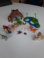 Pakket met 10 dieren en 2 dinosaurussen (+ decoraties) Playm, Ophalen of Verzenden, Zo goed als nieuw