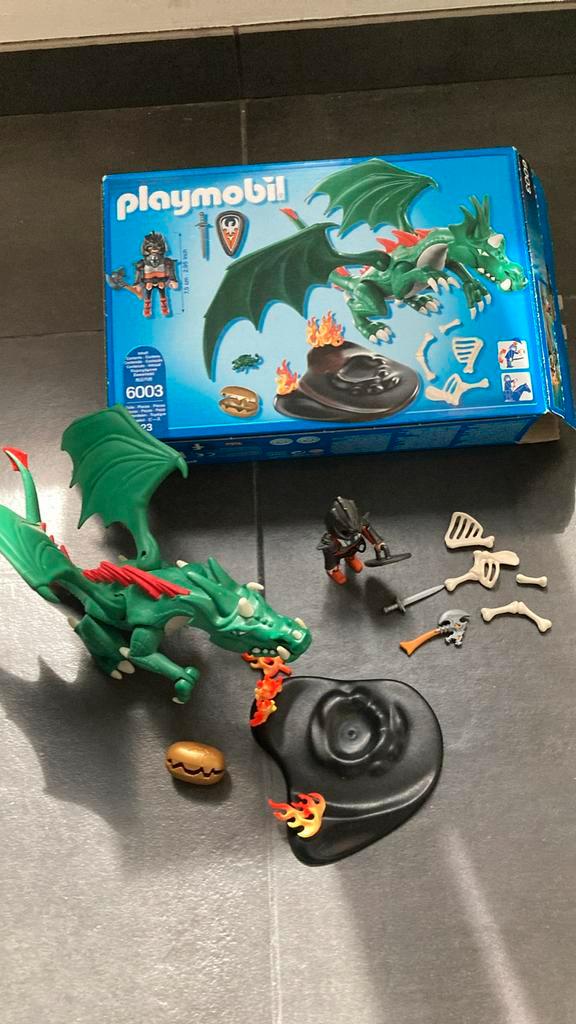 Nr 127: Playmobil set nr 6003 draak, Kinderen en Baby's, Speelgoed | Playmobil, Zo goed als nieuw, Complete set, Ophalen of Verzenden