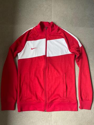 Nike sport vest rood/wit Small dri- fit ritssluiting 15 euro