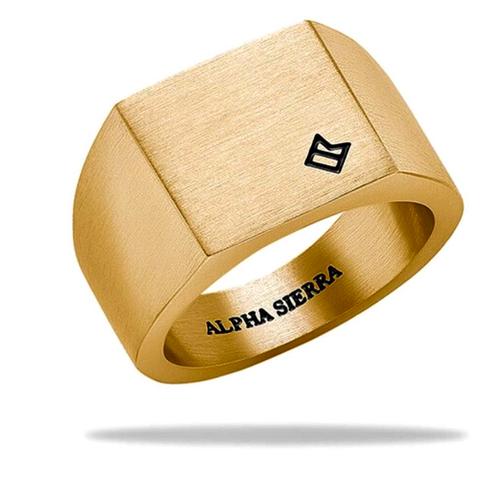 RING MAJOR ALPHA SIERRA MET 60% KORTING! 💯%NIEUW!, Handtassen en Accessoires, Ringen, Nieuw, Goud, Ophalen of Verzenden