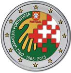 2 euro Portugal 2015 Rode Kruis gekleurd, Postzegels en Munten, Munten | Europa | Euromunten, 2 euro, Ophalen of Verzenden, Portugal
