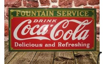 Emaille bord van Coca-Cola  beschikbaar voor biedingen