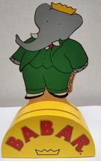 Houten spaarpot Babar, Ophalen of Verzenden, Gebruikt