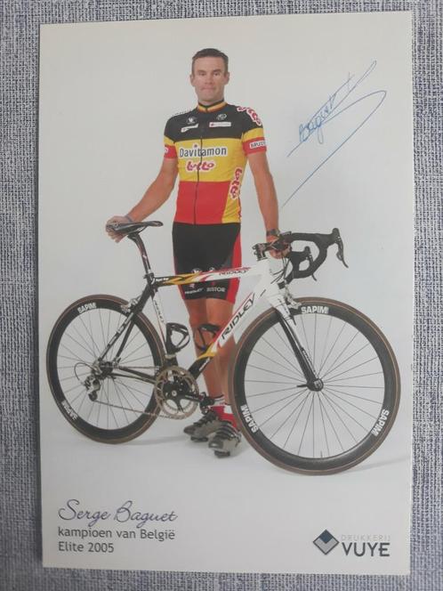 Handtekening van Serge Baguet., Sports & Fitness, Cyclisme, Envoi