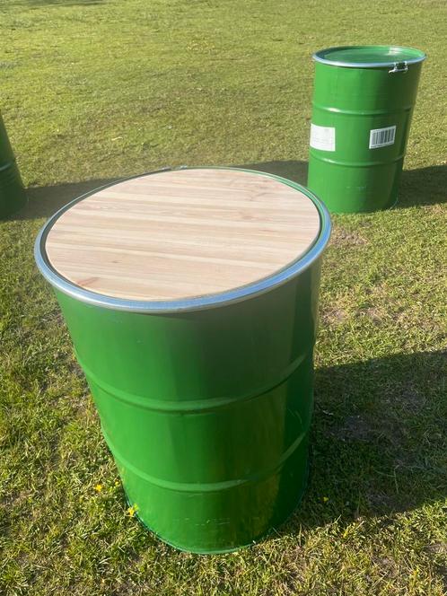 Metalen vaten - eventueel met houten deksel, Tuin en Terras, Tuinmeubel-accessoires, Zo goed als nieuw, Ophalen
