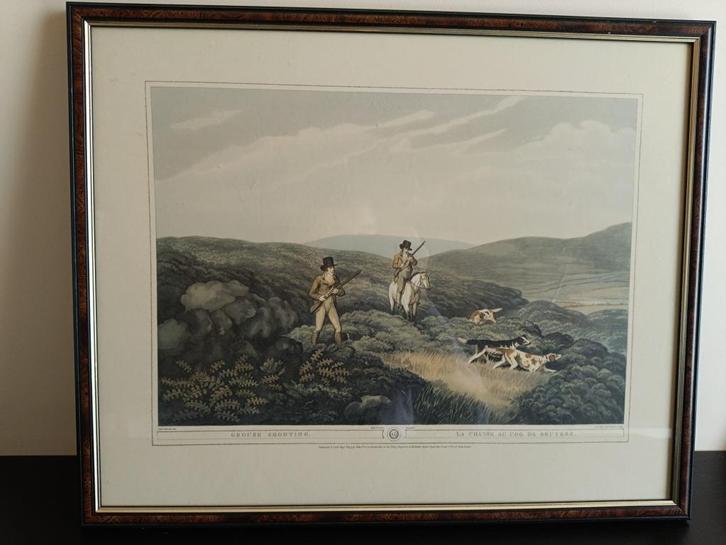 Grouse Shooting / La Chasse au Coq de Bruyère., Antiek en Kunst, Kunst | Etsen en Gravures, Ophalen