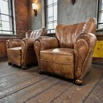 Set van 2 vintage XL art deco zetels / eenzitten /fauteuils, Antiek en Kunst, Ophalen of Verzenden