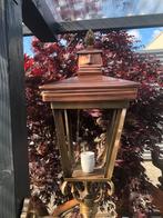 Wandlamp vierkant XL bestaande uit koper en messin, Antiek en Kunst, Ophalen of Verzenden