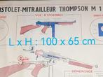 Affiche originale militaire arme thompson US Américaine WW2, Verzamelen, Militaria | Tweede Wereldoorlog, Verzenden